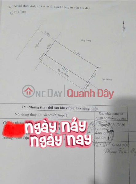 Nhà cấp 4 - mặt đường Hào Khê - Quán Nam - 56m - Lô góc, Việt Nam, Bán, đ 3,95 tỷ