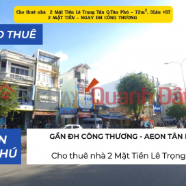 House for rent with 2 frontages on Le Trong Tan Street, 68m², 3 floors - NEAR UNIVERSITY OF INDUSTRY AND TRADE _0
