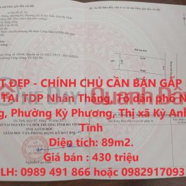 BEAUTIFUL LAND - OWNER NEEDS TO SELL LAND LOT URGENTLY AT Nhan Thang TDP, Ky Phuong Ward, Ky Anh Town, Ha Tinh _0