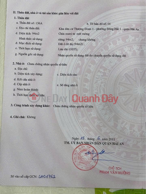 PRIME LAND - FRONTAGE - Owner Selling Land on Phu Thuong Doan Street, Dong Hai 1, Hai An District, Hai Phong _0