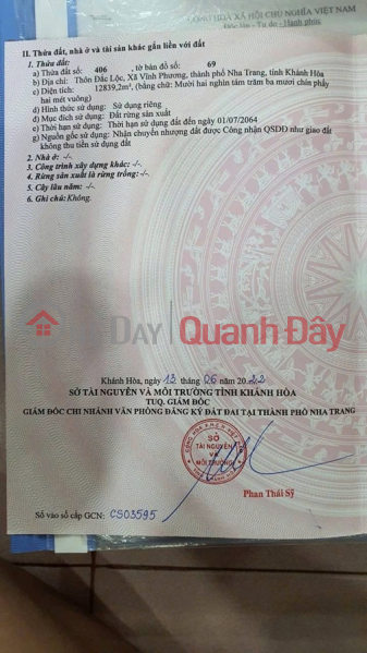 Property Search Vietnam | OneDay | Residential, Sales Listings | BEAUTIFUL LAND - CHEAP PRICE - OWNER QUICKLY SELLS Plot of Land for Growing Mangoes in Vinh Phuong, Nha Trang, Khanh Hoa