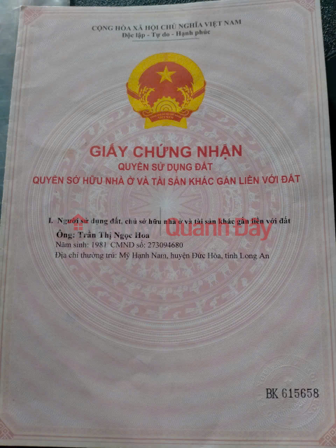 PRIME LAND – GOOD PRICE – OWNER SELLING LAND at Bau Lam Market, Bau Lam Commune, Xuyen Moc District, Ba Ria - Vung Tau _0