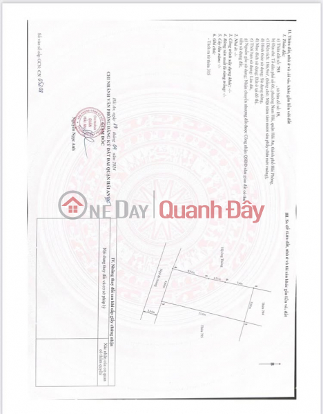 Selling a 186.9m2 plot of land with full residential zoning in Nam Hai Ward, Hai An District, Hai Phong City. | Vietnam Sales đ 45 Million