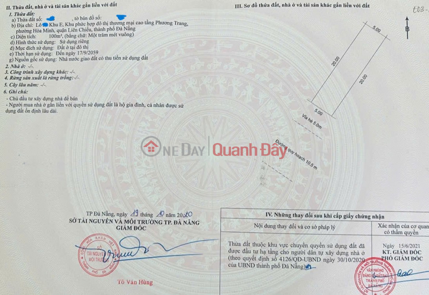 BÁN ĐẤT MẶT TIỀN TRẦN TRIỆU LUẬT – ĐƯỜNG 10,5M-TRỤC ĐƯỜNG KINH DOANH Niêm yết bán