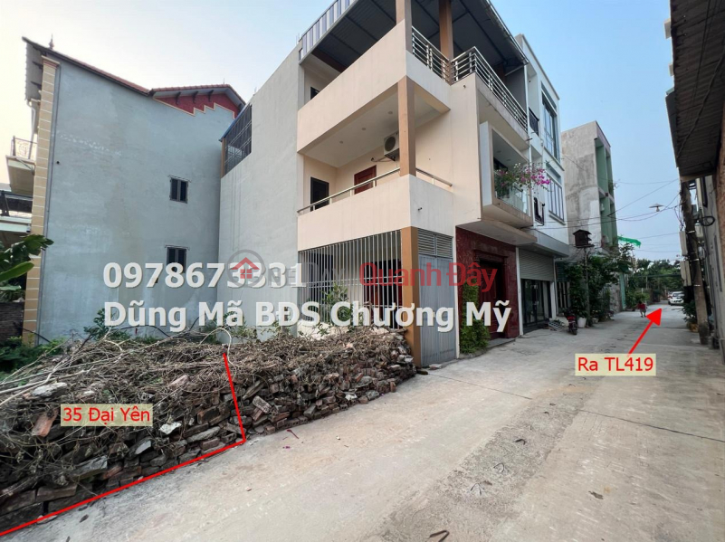 GIÁ CHỈ 1TY3 SỞ HỮU LÔ ĐẤT 35M TẠI NÀN 2 TL419 ĐẠI YÊN-CHƯƠNG MỸ Niêm yết bán