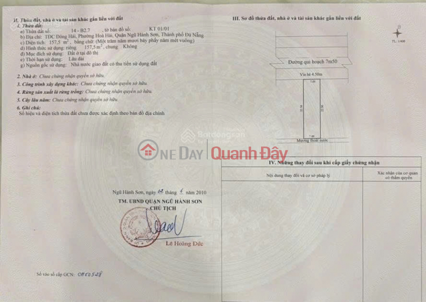 Bán đất tại Phan Tòng, 60,9 triệu/m2, 157.5m2, phong thủy tốt, đẹp, nhiều tiện ích Niêm yết bán