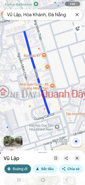 Property Search Vietnam | OneDay | Residential Sales Listings Land for sale, 7.5m frontage on Vu Lap street - next to Duy Tan University
