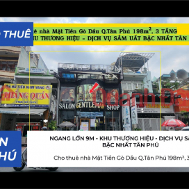 House for rent on Go Dau Street, Tan Phu District, 198m², 3 floors - 9m frontage - bustling commercial area. _0