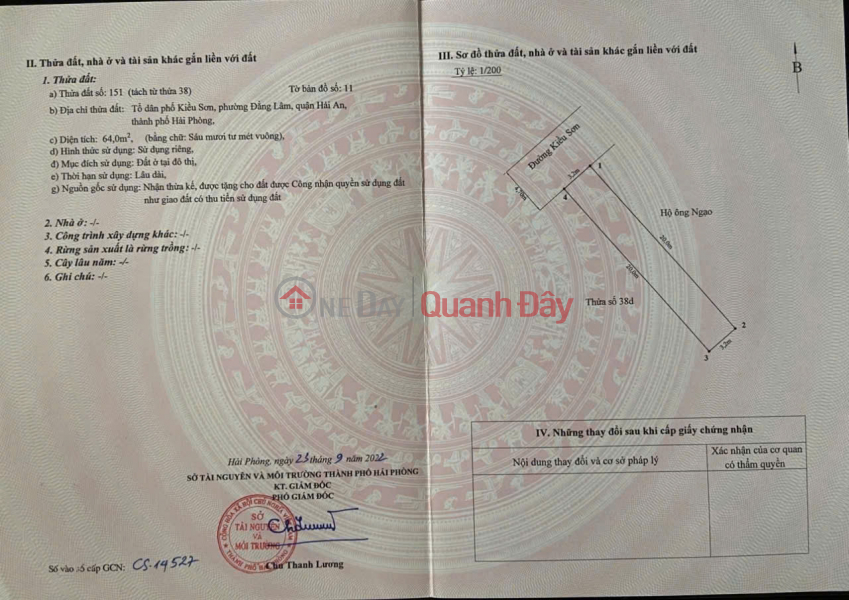 Chính Chủ Cần Bán 2 Căn Nhà Mặt Tiền Đường Kiều Sơn, Phường Đằng Lâm, Quận Hải An - Hải Phòng, Việt Nam | Bán đ 10,0 tỷ