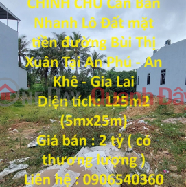 OWNER Needs to Quickly Sell Land Lot frontage on Bui Thi Xuan Street In An Phu - An Khe - Gia Lai _0