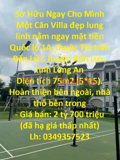 Sở Hữu Ngay Cho Mình Một Căn Villa đẹp lung linh nằm ngay mặt tiền Quốc lộ Bến Lức _0