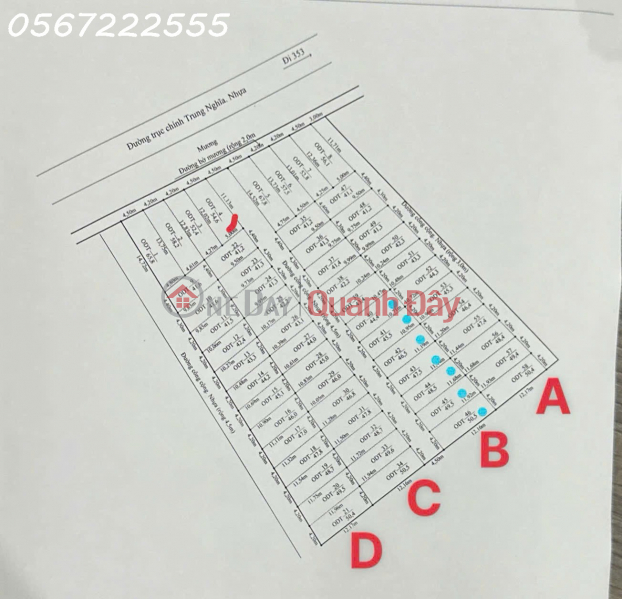 Bán đất mặt đường Trung Nghĩa Đồ Sơn nở hậu giá F0 - ZALO 0567 222 555 Niêm yết bán