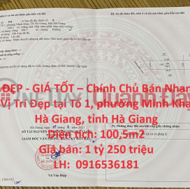 BEAUTIFUL LAND - GOOD PRICE - Owner Quickly Sells Land Lot in Nice Location in Ha Giang City _0