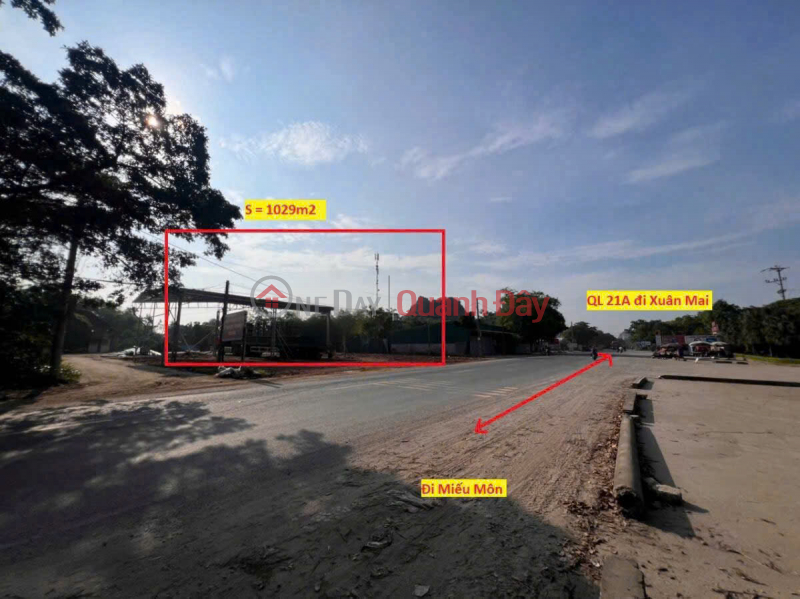 BÁN LÔ ĐẤT TRỤC CHÍNH KINH DOANH 537M TẠI NÚI SÁO-MỸ LƯƠNG-CHƯƠNG MỸ-HÀ NỘI Niêm yết bán