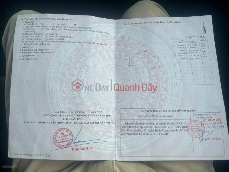 Property Search Vietnam | OneDay | Nhà ở Niêm yết bán Hàng hiếm chính chủ! Đất mặt tiền Tỉnh lộ 5 gần cao tốc. Sẵn sổ- Giá mềm chỉ 8,6 tỷ, sinh lời cao