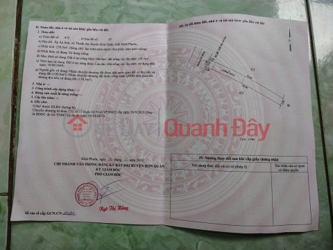 HOT HOT – OWNER NEEDS TO SELL 2 ADJACENT PLOTS OF LAND IN A PRIME LOCATION IN THANH AN COMMUNE, HON QUAN DISTRICT, BINH PHUOC PROVINCE _0