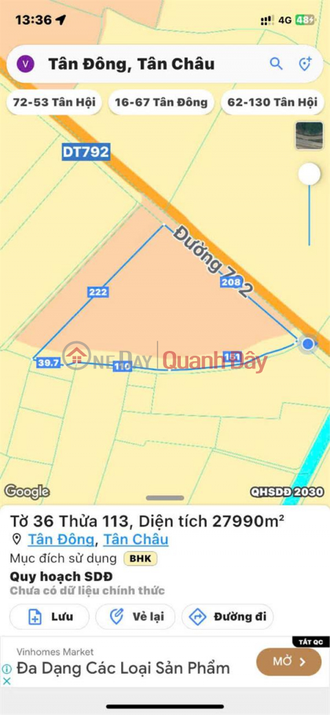 BEAUTIFUL LAND - GOOD PRICE Need to Sell Quickly Beautiful Frontage Land Lot in Tan Chau District, Tay Ninh Province. _0