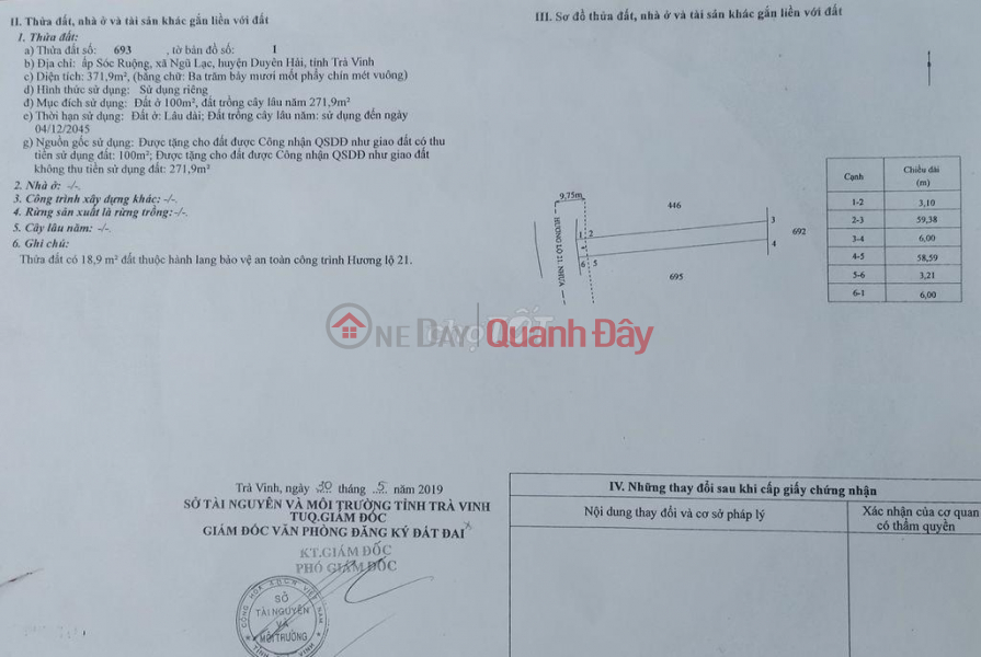 SỞ HỮU NGAY Lô Đất Vị Trí Đắc Địa – GIÁ RẺ - Tại Xã Ngũ Lạc, Huyện Duyên Hải, Trà Vinh, Việt Nam Bán, ₫ 800 triệu