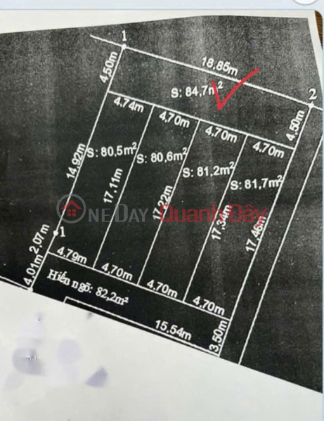 đ 890 triệu | 8xx Triệu - Lô 82,7m² đường nhựa 4m, giá hiếm tại Kính Trực Tân Phong Kiến Thụy ZALO 0567 222 555