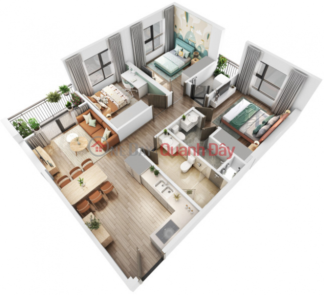 Sell Fast!!! Cheapest 3-bedroom corner apartment - SA5.38.17 Vinhomes Smart City. Full 3.6 billion Sales Listings