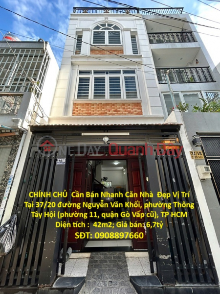 BEAUTIFUL HOUSE - GREAT PRICE - DIRECT OWNER Urgent Sale of a Beautiful House in Go Vap District, Ho Chi Minh City Sales Listings