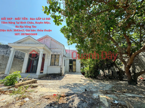 ĐẤT ĐẸP - MẶT TIỀN - Bán GẤP Lô Đất Tiềm Năng Tại Bình Châu, Xuyên Mộc, Bà Rịa Vũng Tàu _0