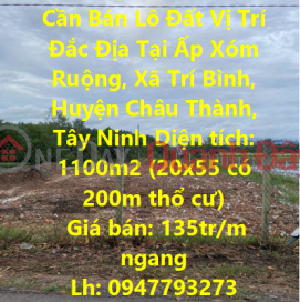 ĐẤT ĐẸP - GIÁ TỐT - Cần Bán Lô Đất Vị Trí Đắc Địa Tại Huyện Châu Thành, Tây Ninh _0