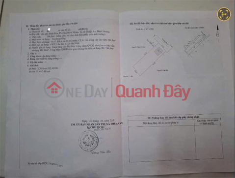 BÁN GẤP Lô Đất Khu Phố Bình Hòa, Phường Bình Nhâm, TX Thuận An, Bình Dương – GIÁ TỐT _0