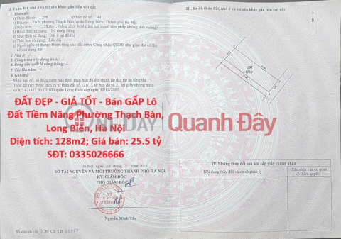 BEAUTIFUL LAND - GOOD PRICE - URGENTLY SELLING A PLOT OF POTENTIAL LAND IN THACH BAN WARD, LONG BEN, HA NOI _0