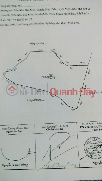 OWNER SELLS LAND IN MOC CHAU TOWN, MOC CHAU DISTRICT, SON LA PROVINCE. Sales Listings