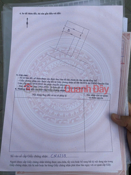 đ 8.53 Billion, SELLING 55 METERS OF LAND IN CUUR VIET - GIA LAM, THROUGH ROAD, PRICE ONLY 8.53 BILLION, CONTACT 0985865658