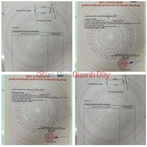 đ 1,05 tỷ Bán đất đẹp Thôn An Tứ, Tiên Lãng, Hải Phòng - Vị trí tiềm năng, khu dân cư đông đúc - Giá tốt