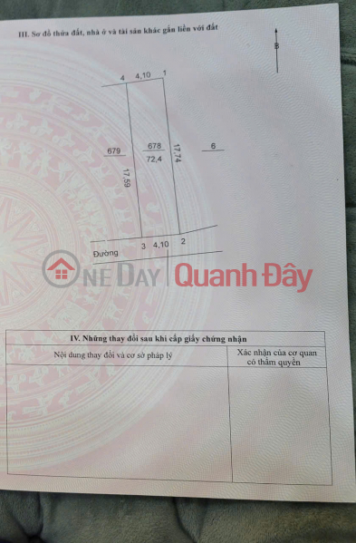 Đất đẹp Tiền Phong, Mê Linh - Hướng Nam, Ô tô đỗ cửa, Sổ đỏ sẵn sàng Việt Nam, Bán đ 3,95 tỷ