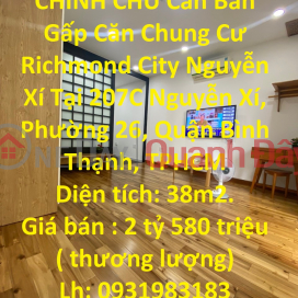 CHÍNH CHỦ Cần Bán Gấp Căn Chung Cư Richmond City Nguyễn Xí Tại Quận Bình Thạnh _0