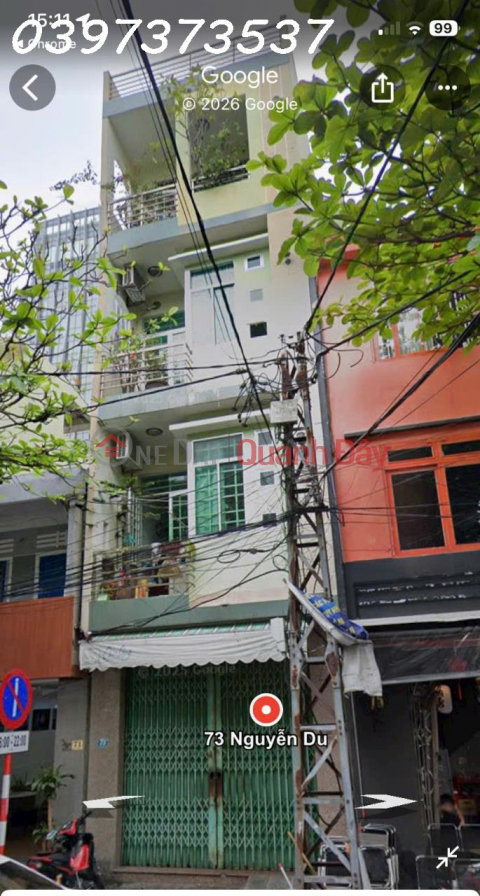 Cần bán nhà mặt tiền 4 tầng đường Nguyễn Du, Hải Châu, Đà Nẵng, DT 48m2, giá 12 tỷ TL _0