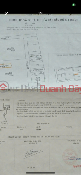 BEAUTIFUL LAND - GOOD PRICE - OWNER Needs to Quickly Sell Land Lot at Residential Area Hamlet 7, An Phuoc Commune, Long Thanh, Dong Nai Sales Listings
