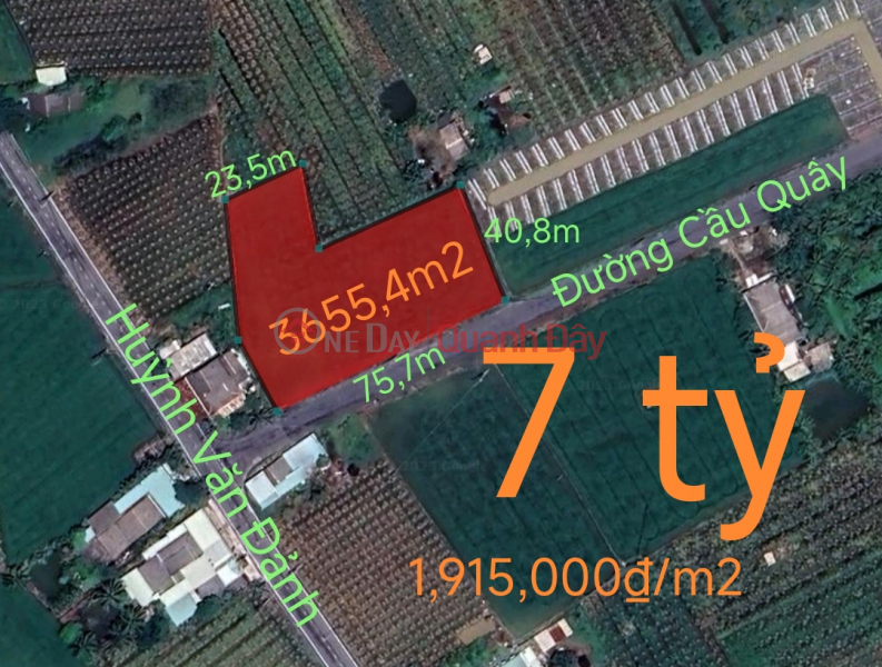 Selling a plot of land with two frontages in Duc Tan Commune, price 7 billion Sales Listings