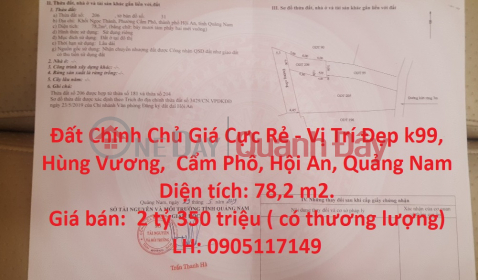 Owner's Land Very Cheap Price - Nice Location Hoi An City - Quang Nam _0
