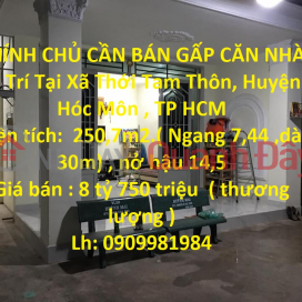 OWNER NEED TO SELL URGENTLY A HOUSE Location In Hoc Mon District, Ho Chi Minh City _0