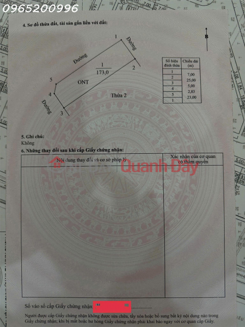 Urgent sale of a plot of land with a frontage in Khanh Hoi Commune, Ninh Binh Province, area 173m2, price 5.3 billion VND. _0