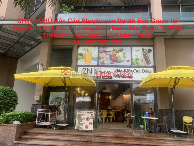 CHÍNH CHỦ Bán Căn Shophouse Dự án Eco Green tại Nguyễn Văn Linh, Phường Tân Thuận Tây, Quận 7, HCM Niêm yết bán