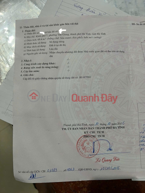 NHÀ VỊ TRÍ ĐẸP - GIÁ TỐT CẦN BÁN Căn Nhà Tại Phường Tân Giang, TP. Hà Tĩnh, Tỉnh Hà Tĩnh. _0