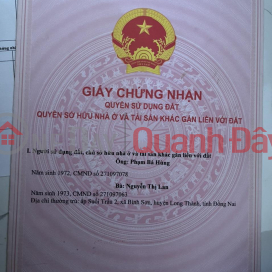 ĐẤT CHÍNH CHỦ- GIÁ ƯU ĐÃI Cần Bán Nhanh Lô Đất Tại Long Thành - Đồng Nai _0