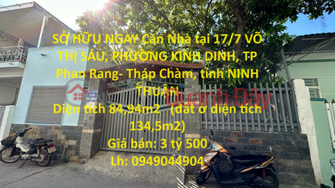 SỞ HỮU NGAY Căn Nhà tại VÕ THỊ SÁU, PHƯỜNG Kinh Dinh , TP Phan Rang- Tháp Chàm, tỉnh Ninh Thuận _0