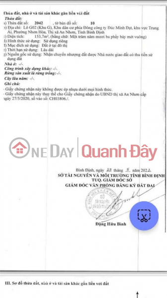 Property Search Vietnam | OneDay | Nhà ở, Niêm yết bán, Đất đẹp- đầu tư là sinh lời Chính chủ cần bán nhanh lô đất tiềm năng tại thị xã An Nhơn, Bình Định