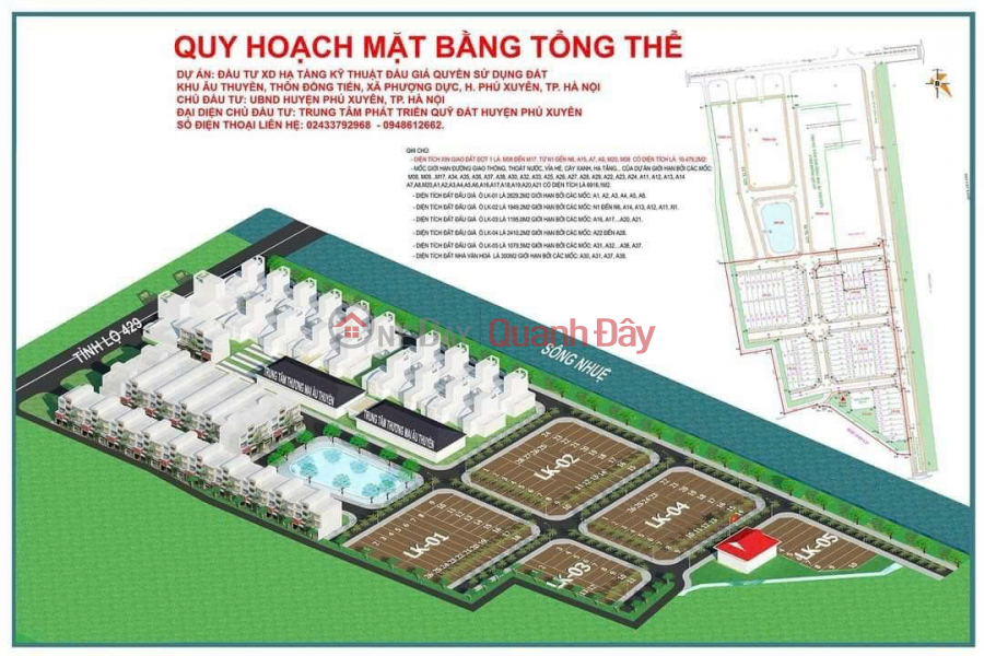 Property Search Vietnam | OneDay | Residential, Sales Listings | Land for sale adjacent to Au Thuyen - Phu Xuyen (owner) - Prime location in Phu Xuyen area.