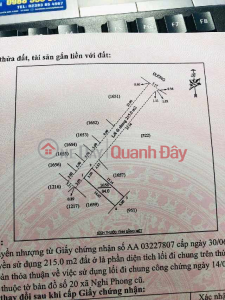 Property Search Vietnam | OneDay | Sales Listings | Land for sale in Hamlet 9, Nghi Phong, Nghe An.