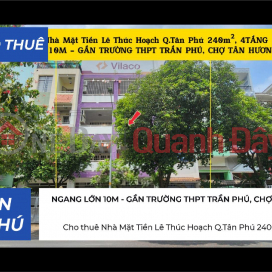Cho thuê Nhà Mặt Tiền Lê Thúc Hoạch Q.Tân Phú 240m², 4TẦNG, NGANG 10M, 60Triệu _0