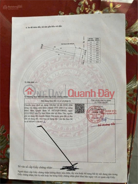 Property Search Vietnam | OneDay | Nhà ở | Niêm yết bán | HOT HOT – CẦN BÁN 630M² ĐẤT MẶT TIỀN QL55, TT. Tân Nghĩa, H. Hàm Tân, T. Bình Thuận