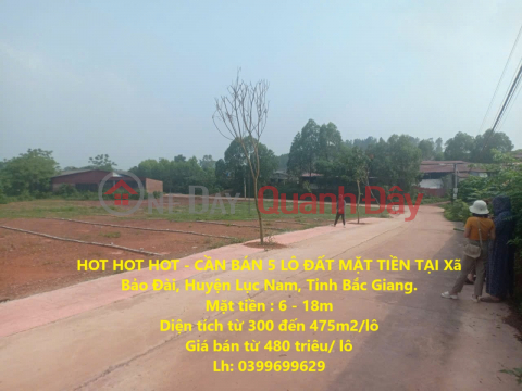 HOT HOT HOT - CẦN BÁN 5 LÔ ĐẤT MẶT TIỀN TẠI Xã Bảo Đài, Huyện Lục Nam, Tỉnh Bắc Giang. _0